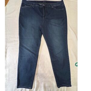 Charter Club Bristol Skinny Ankle Jeans Womens 18 Dark Stretch Denim Mid Rise